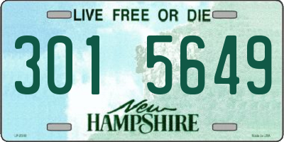 NH license plate 3015649