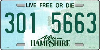 NH license plate 3015663