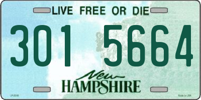 NH license plate 3015664