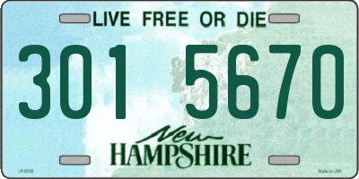 NH license plate 3015670