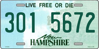 NH license plate 3015672
