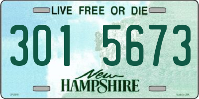 NH license plate 3015673