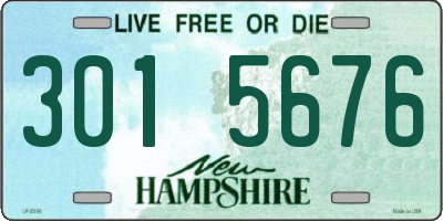 NH license plate 3015676