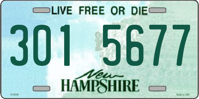NH license plate 3015677