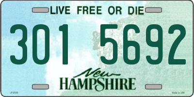 NH license plate 3015692