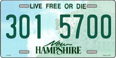 NH license plate 3015700