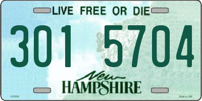 NH license plate 3015704