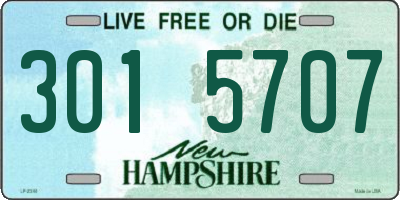 NH license plate 3015707