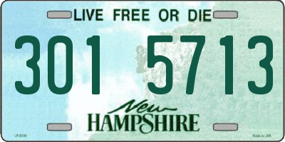 NH license plate 3015713