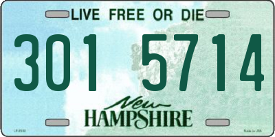 NH license plate 3015714