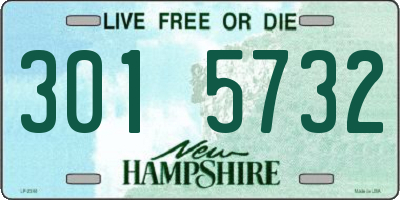 NH license plate 3015732