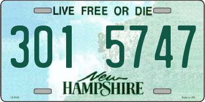 NH license plate 3015747