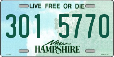 NH license plate 3015770