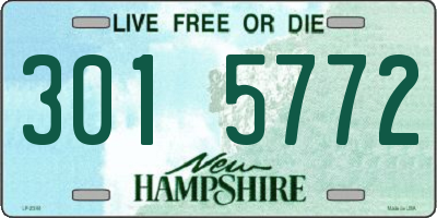 NH license plate 3015772