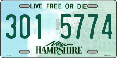 NH license plate 3015774