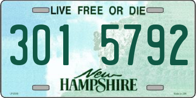 NH license plate 3015792
