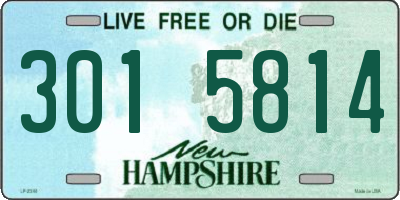 NH license plate 3015814