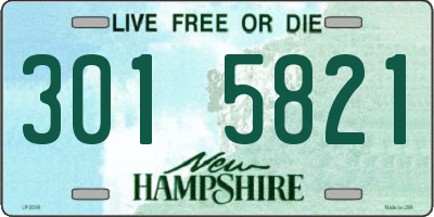 NH license plate 3015821