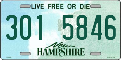 NH license plate 3015846