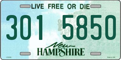 NH license plate 3015850