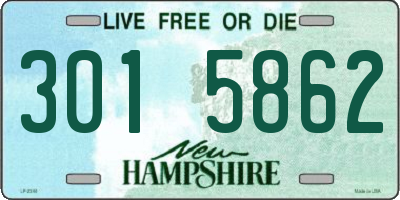 NH license plate 3015862