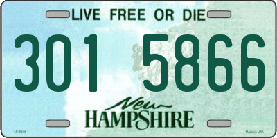 NH license plate 3015866