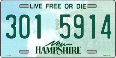 NH license plate 3015914