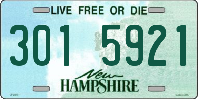 NH license plate 3015921