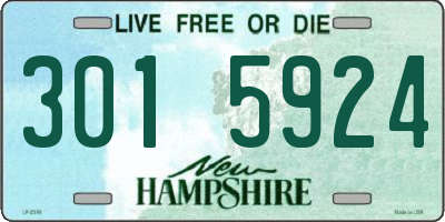 NH license plate 3015924