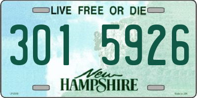 NH license plate 3015926