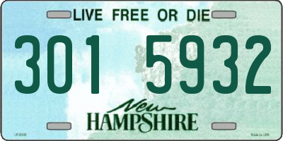 NH license plate 3015932