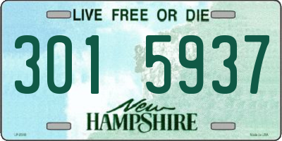 NH license plate 3015937