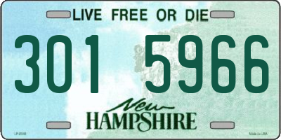 NH license plate 3015966