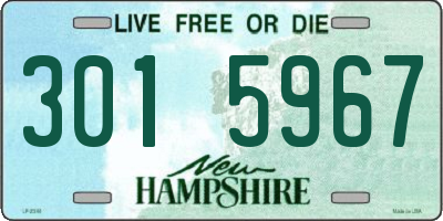 NH license plate 3015967