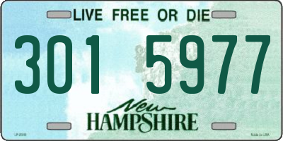 NH license plate 3015977