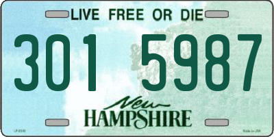 NH license plate 3015987