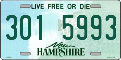 NH license plate 3015993