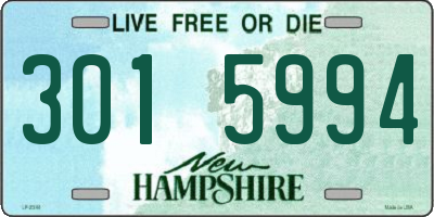 NH license plate 3015994
