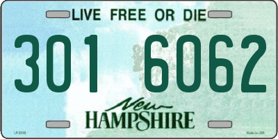 NH license plate 3016062