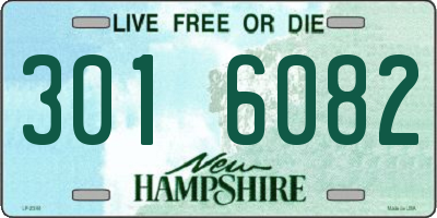 NH license plate 3016082