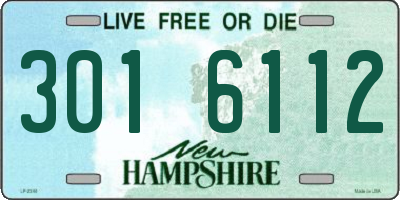 NH license plate 3016112