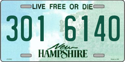 NH license plate 3016140