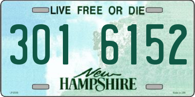 NH license plate 3016152