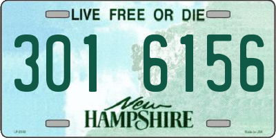 NH license plate 3016156
