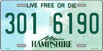 NH license plate 3016190
