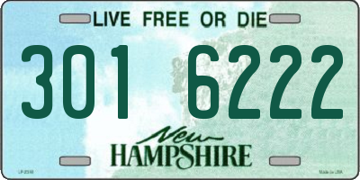 NH license plate 3016222