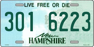 NH license plate 3016223