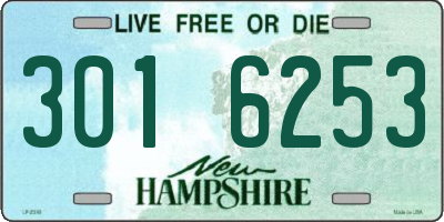 NH license plate 3016253