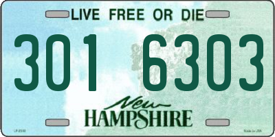 NH license plate 3016303