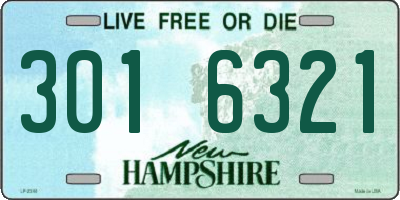 NH license plate 3016321